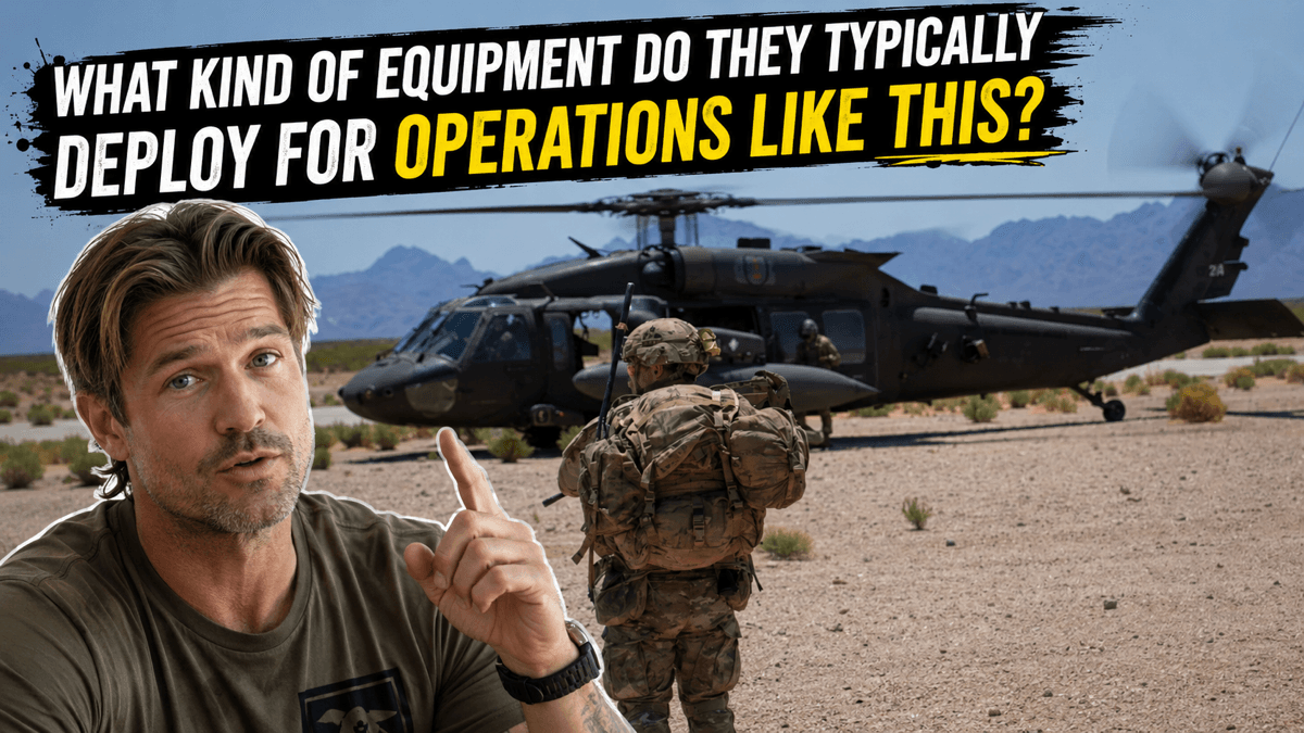 Military reaction creator discussing equipment used for helicopter operations