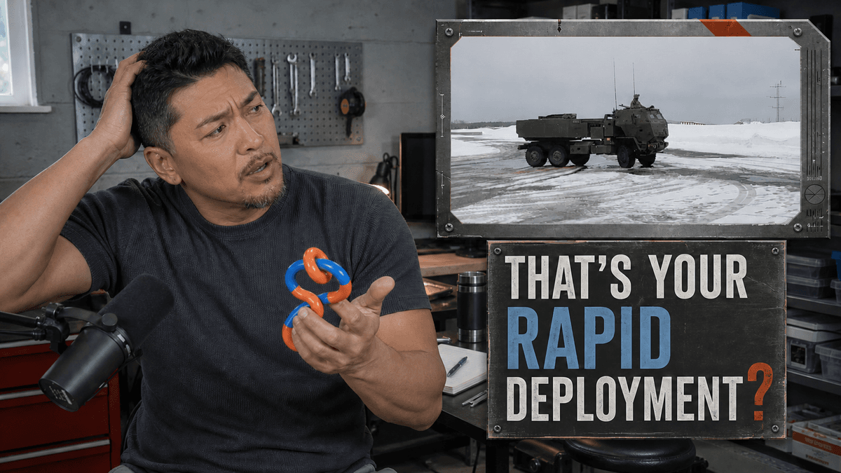 Military reaction creator discussing equipment used for helicopter operations