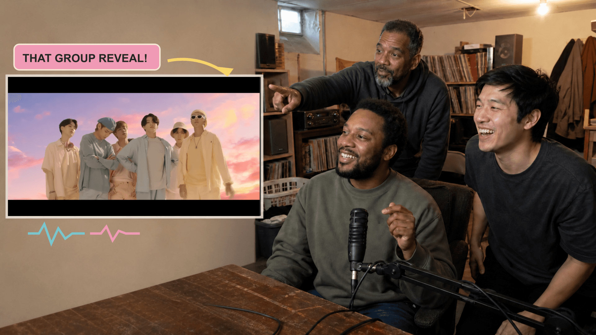 Music reaction creator reacting to a fiery music-video performance