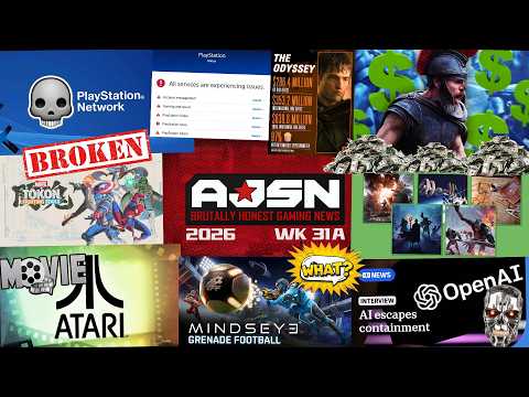 Video thumbnail: AJSN WK31A- PSN goes DOWN!, Odyssey's HUGE 2nd Weekend, Atari gets MOVIES?!, MindsEye Football Mode?