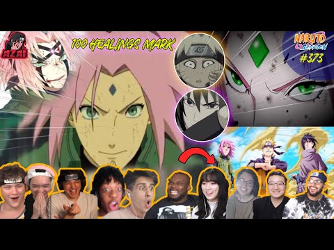 Video thumbnail: 💎"Sakura 100 Healings!"🔥Naruto Shippuden Episode 373 REACTION MASHUP