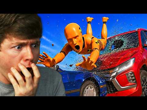 Video thumbnail: CRAZY CRASHES with NO SEAT BELTS in BEAMNG DRIVE!? (Reaction)