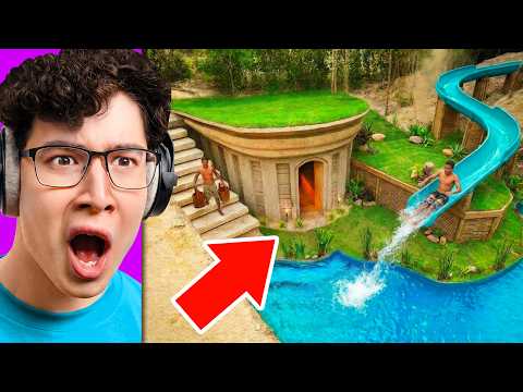 Video thumbnail: Reacting to INSANE 100 Days Modern Underground Hut (Satisfying)