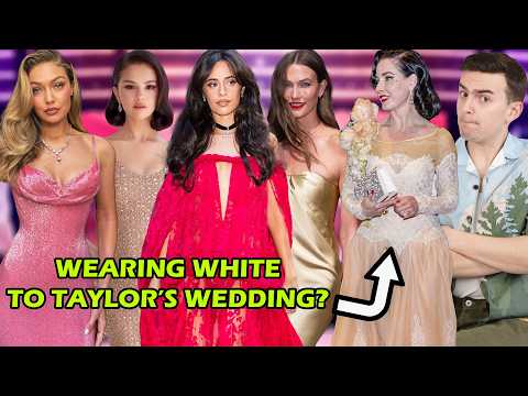Video thumbnail: TAYLOR SWIFT & TRAVIS KELCE WEDDING FASHION REVIEW (wearing white is WILD)