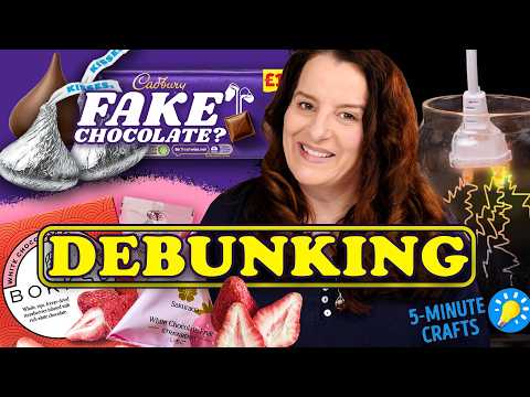 Video thumbnail: Is your chocolate fake? Debunking 5 minute crafts & freeze drying water