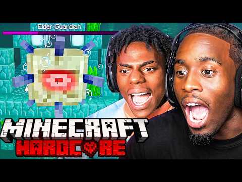 Video thumbnail: Kai Cenat & IShowSpeed Beat The Elder Guardian (Minecraft Hardcore)