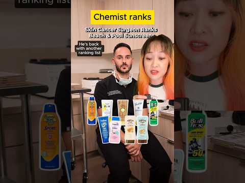 Video thumbnail: Skin cancer surgeon ranks more sunscreen #duet #spf #sunscreen
