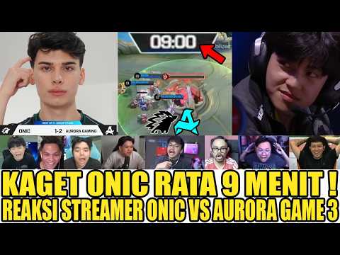 Video thumbnail: AGRESIF BANGET! SEKELAS ONIC RATA 9 MENIT! Reaction Streamer ONIC VS AURORA MSC EWC 2026 GAME 3