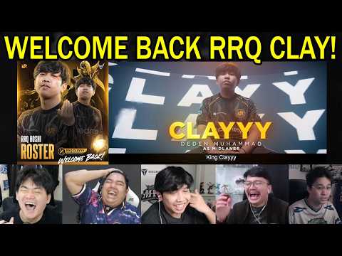 Video thumbnail: WELCOME BACK RRQ CLAY! REACTION STREAMER KEMBALINYA KING CLAY RRQ HOSHI S18!