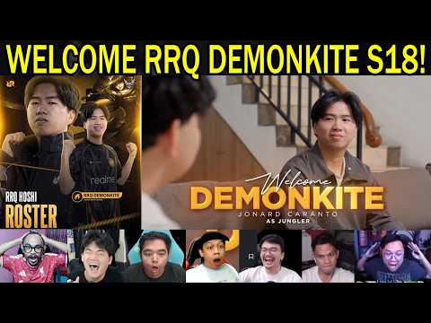 Video thumbnail: WELCOME RRQ DEMONKITE! REACTION STREAMER JUNGLER BARU RRQ HOSHI S18!