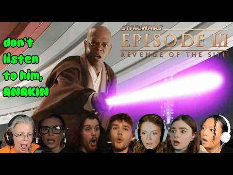 Video thumbnail: TOP "Mace Windu vs Palpatine" REACTIONS | Star Wars Episode III Revenge of the Sith (2005)
