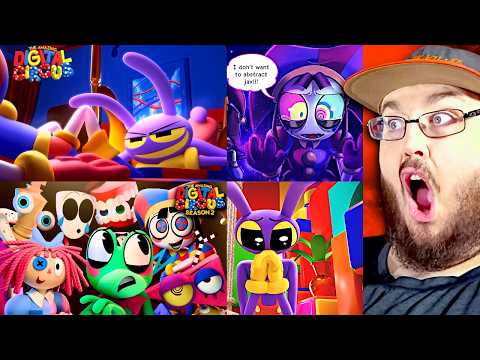 Video thumbnail: THE AMAZING DIGITAL CIRCUS: SEASON 2 - Teaser, Hey Pom Pom animation, TADC AU Comic Dub REACTION!!!