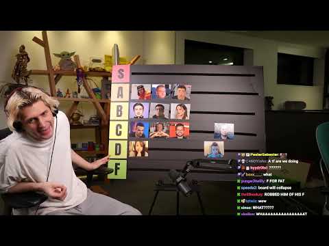 Video thumbnail: xQc gives Lacy an A on his Streamer Tierlist