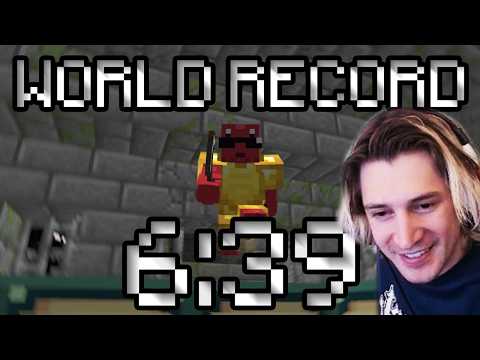 Video thumbnail: xQc Reacts to NEW MINECRAFT WORLD RECORD 6:39