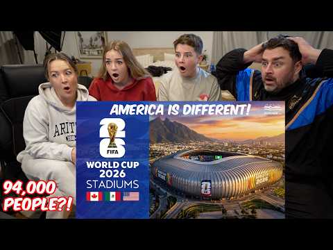Video thumbnail: New Zealand Family React to the 2026 FIFA World Cup Stadiums! (USA HAS THE BIGGEST?!)